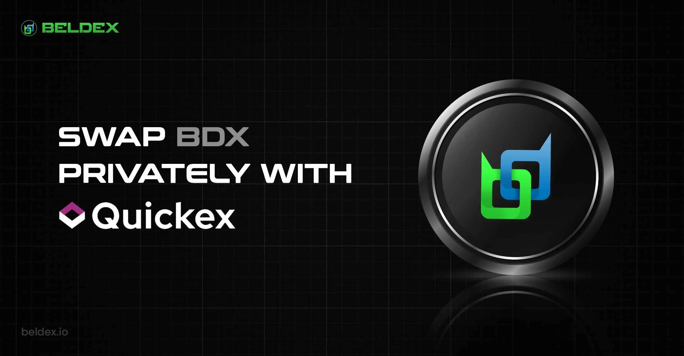Swap BDX Privately on Quickex Swap
